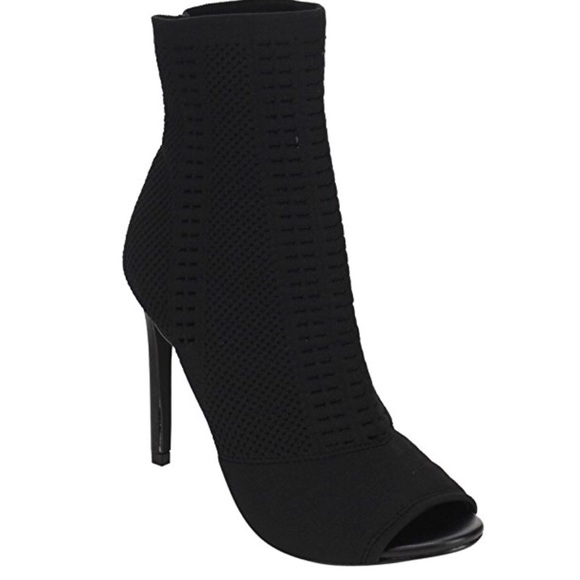 Womens Open Toe Knit Ankle Booties - Picture 1 of 3